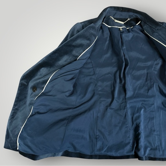 WHITE HOUSE BLACK MARKET VELVET TROPHY SIZE 6 In RIVER TEAL - Picture 5 of 14